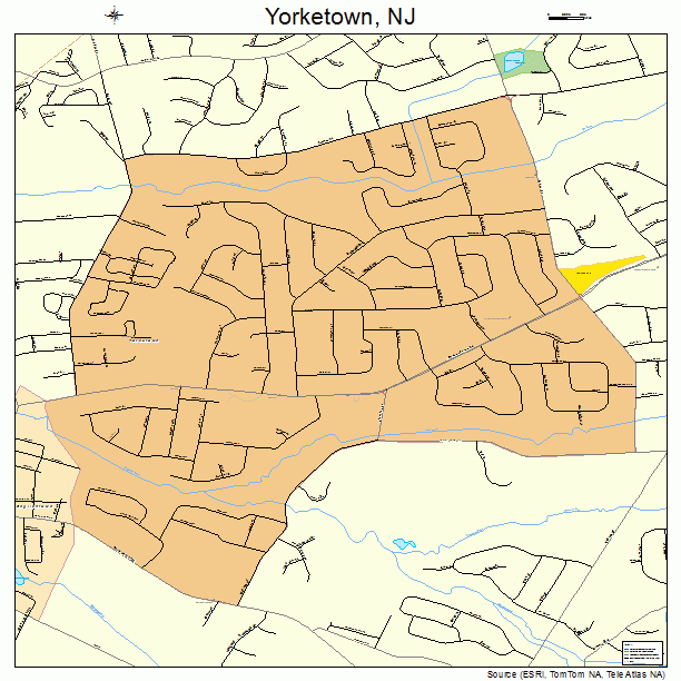 Yorketown, NJ street map