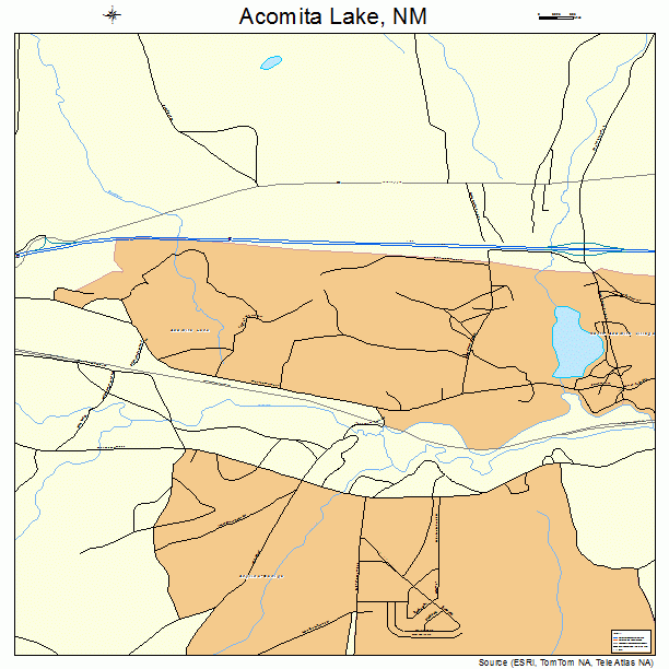 Acomita Lake, NM street map