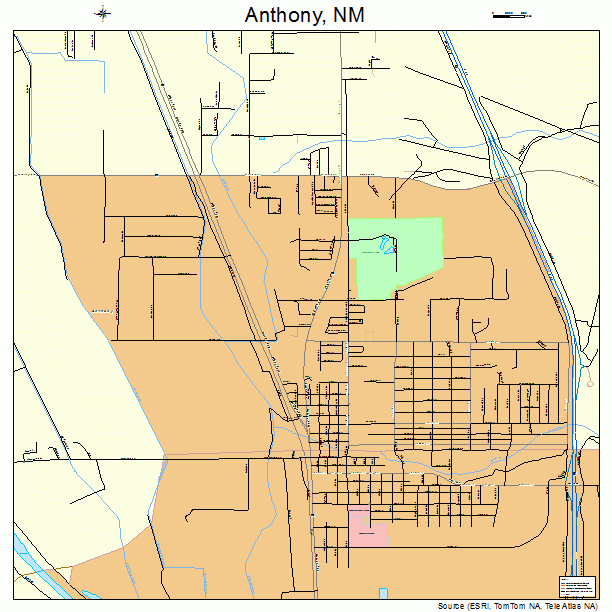 Anthony, NM street map
