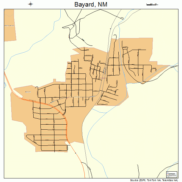Bayard, NM street map