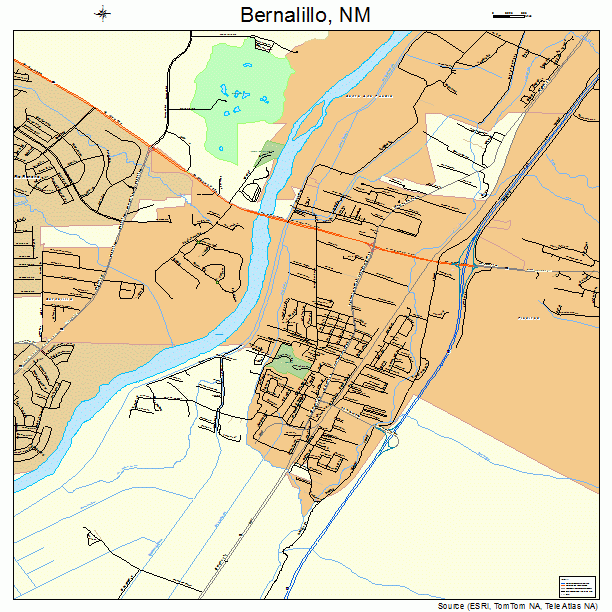 Bernalillo, NM street map