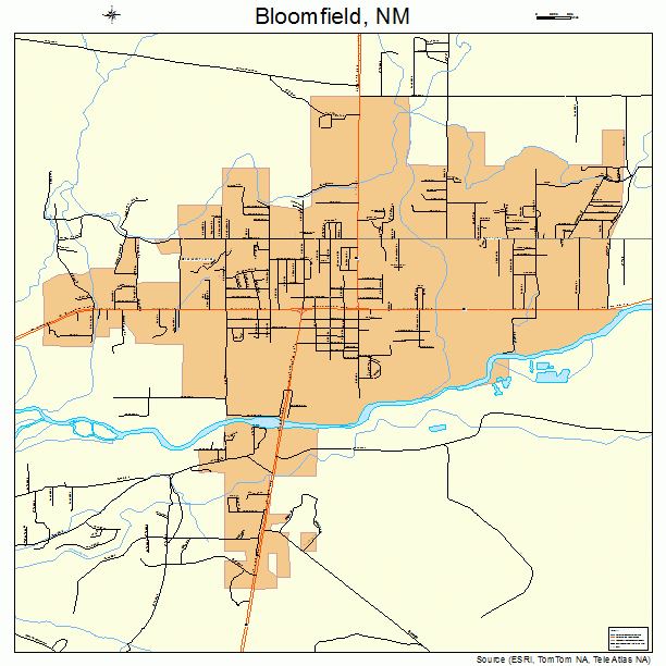 Bloomfield, NM street map