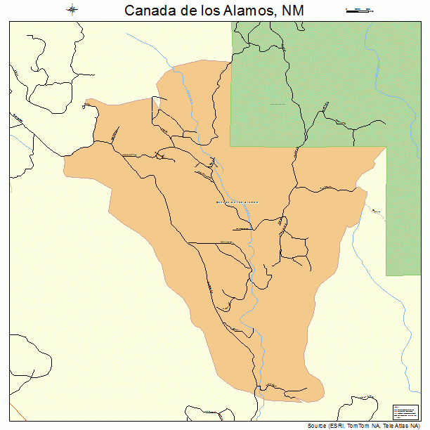Canada de los Alamos, NM street map
