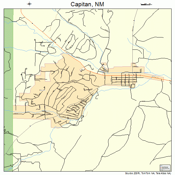 Capitan, NM street map