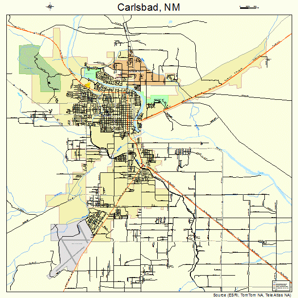 Carlsbad, NM street map