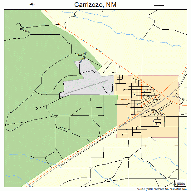 Carrizozo, NM street map