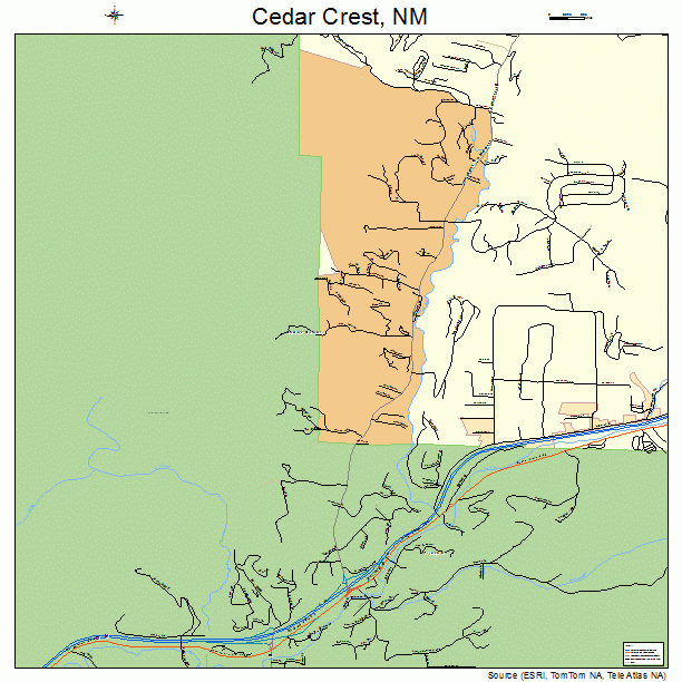 Cedar Crest, NM street map