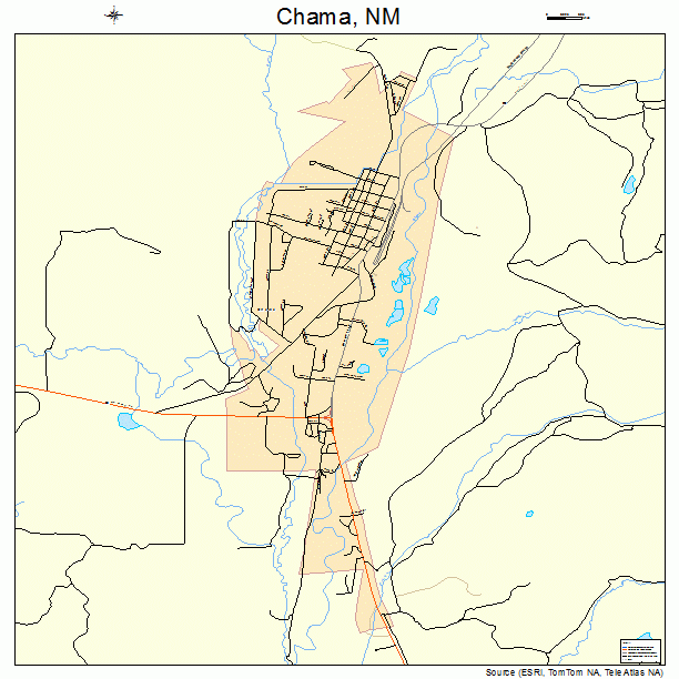 Chama, NM street map