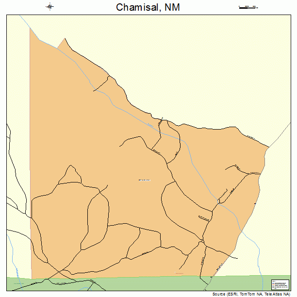 Chamisal, NM street map