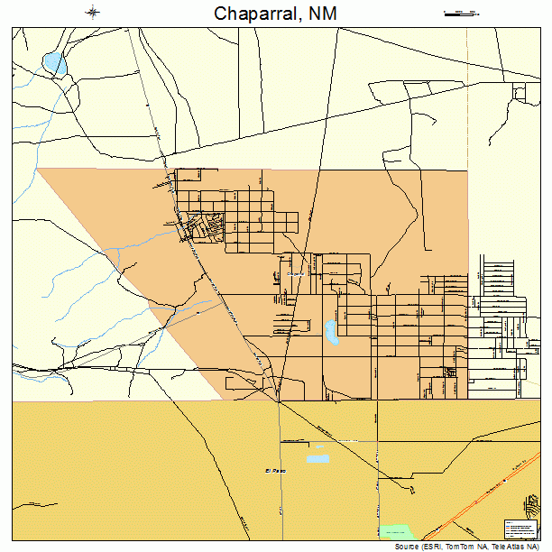 Chaparral, NM street map