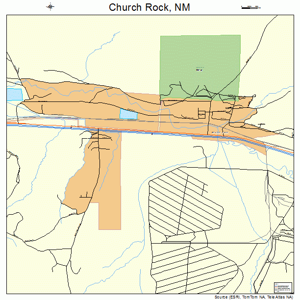 Church Rock, NM street map