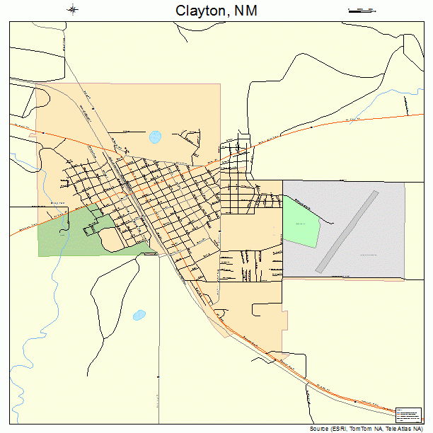 Clayton, NM street map