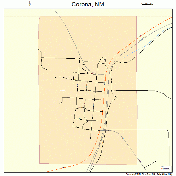Corona, NM street map