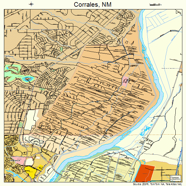 Corrales, NM street map