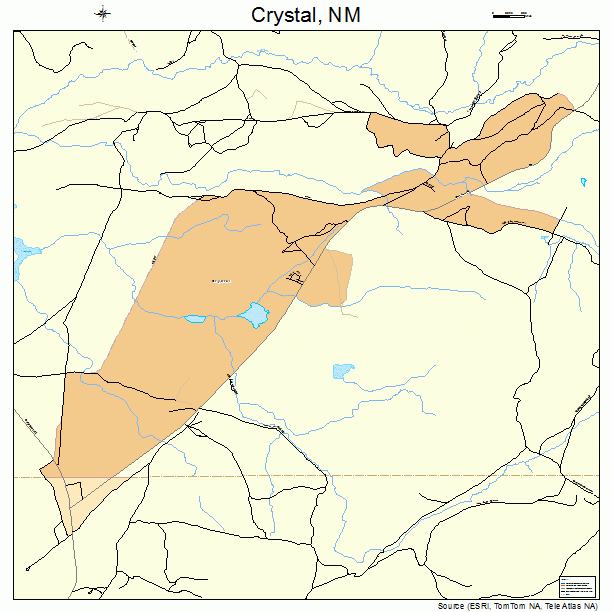 Crystal, NM street map