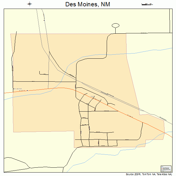Des Moines, NM street map