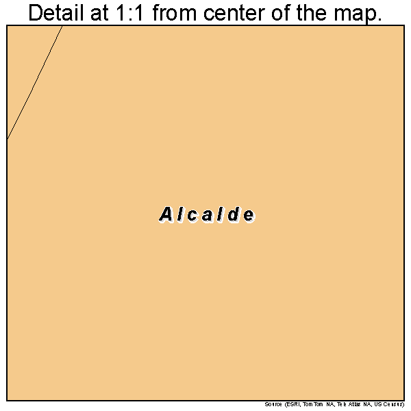 Alcalde, New Mexico road map detail