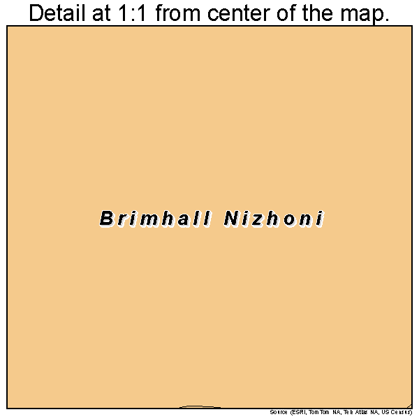 Brimhall Nizhoni, New Mexico road map detail