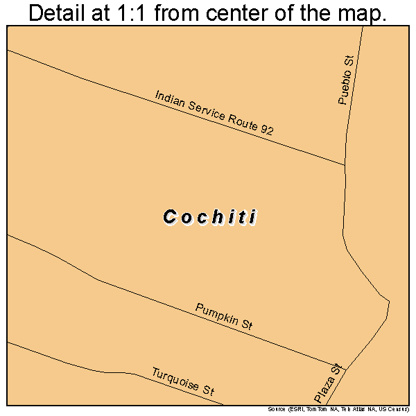 Cochiti, New Mexico road map detail