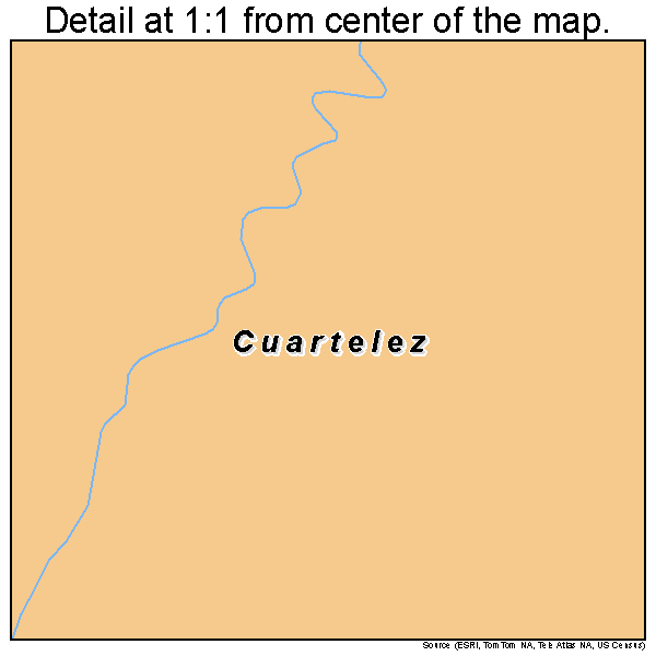 Cuartelez, New Mexico road map detail