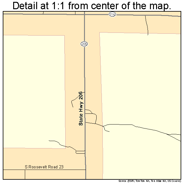 Dora, New Mexico road map detail