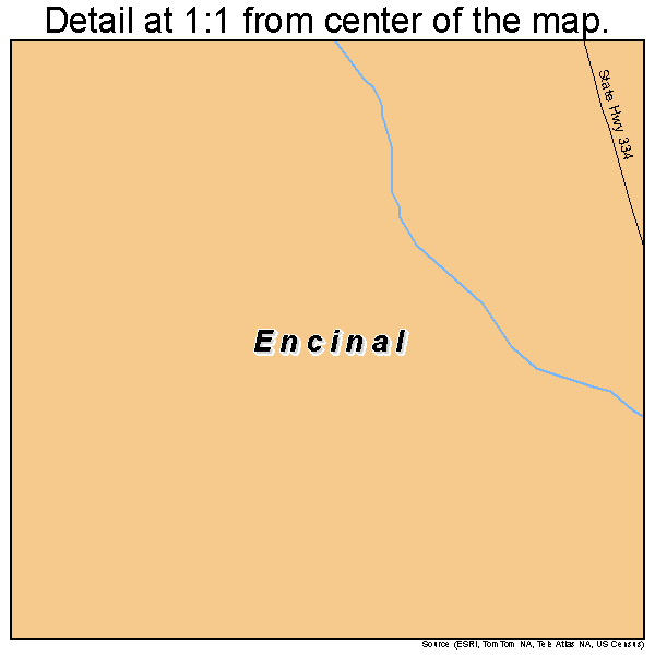 Encinal, New Mexico road map detail