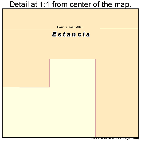 Estancia, New Mexico road map detail
