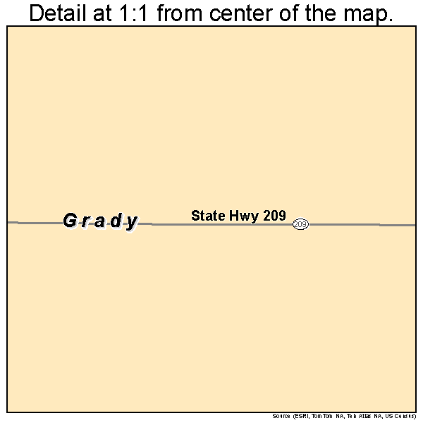 Grady, New Mexico road map detail