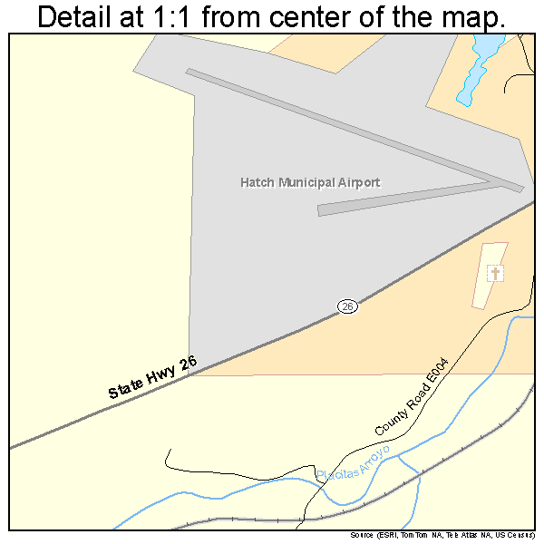 Hatch, New Mexico road map detail