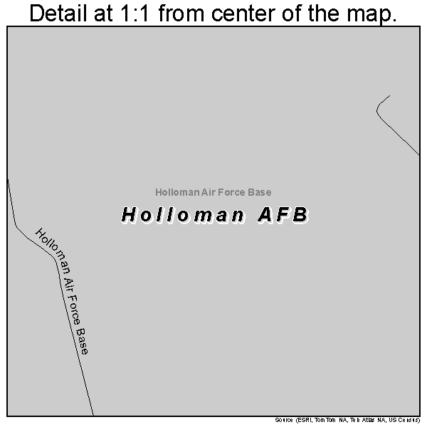 Holloman AFB, New Mexico road map detail