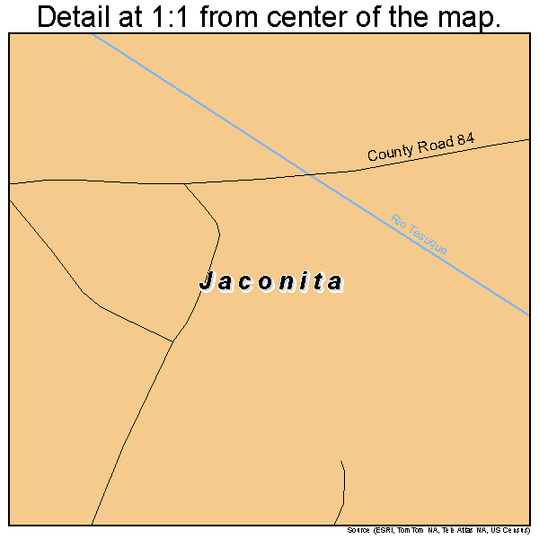 Jaconita, New Mexico road map detail