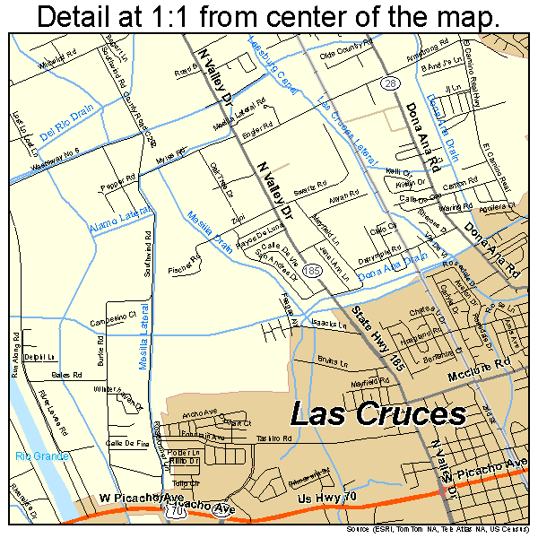 Las Cruces New Mexico Zip Code Map