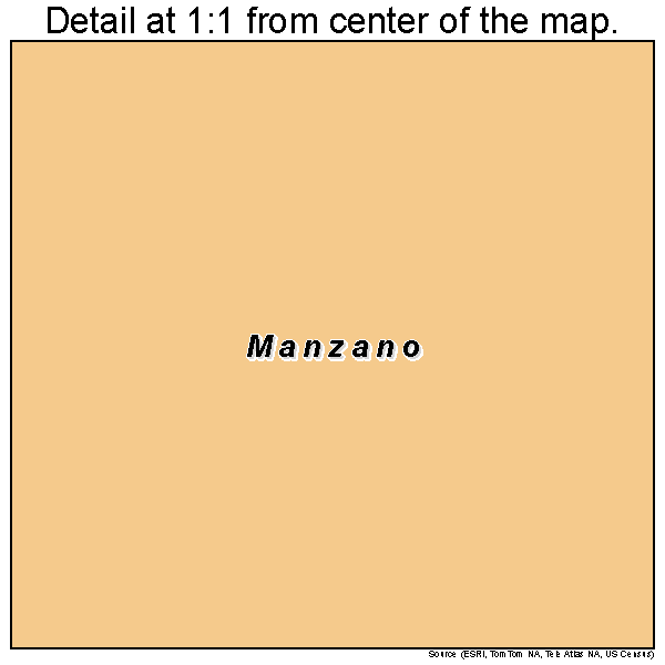 Manzano, New Mexico road map detail