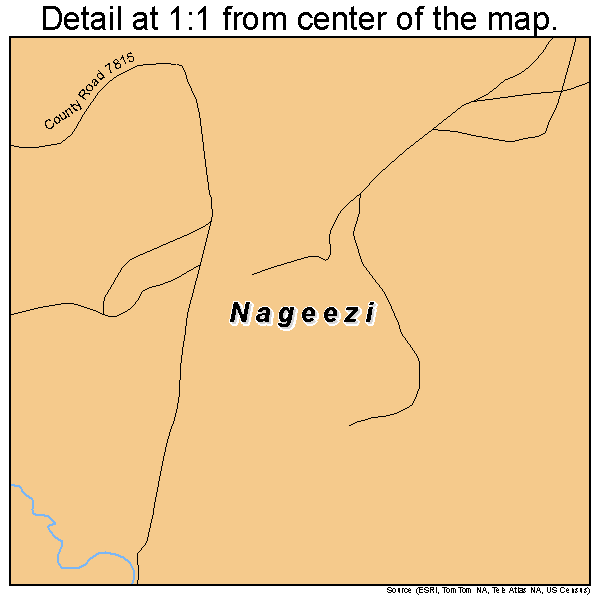 Nageezi, New Mexico road map detail
