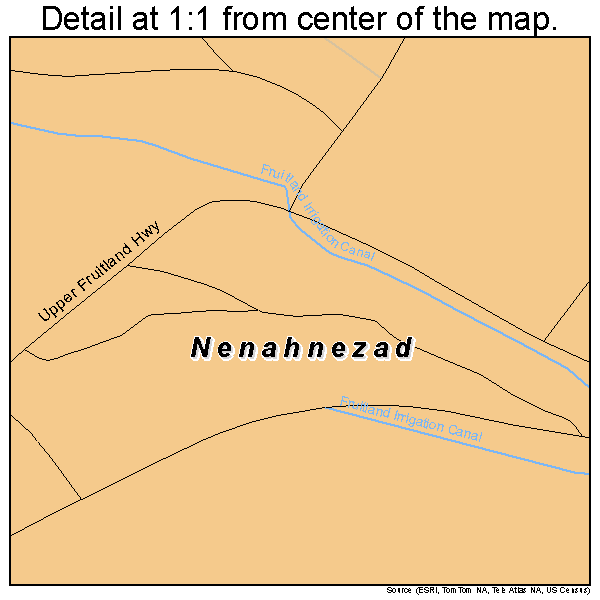 Nenahnezad, New Mexico road map detail