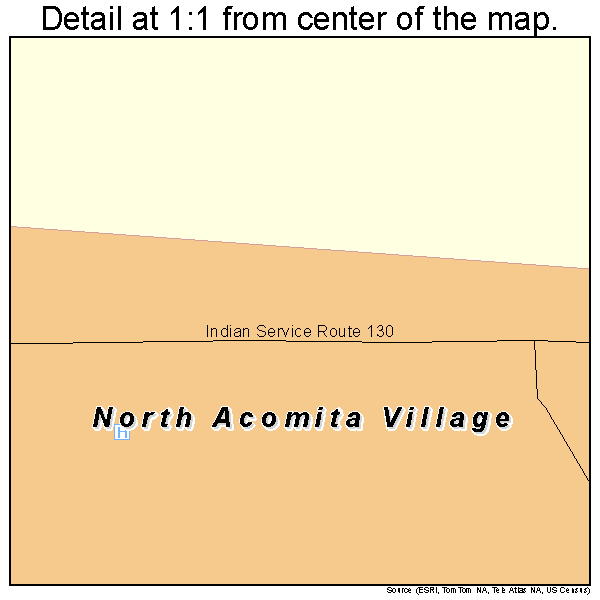 North Acomita Village, New Mexico road map detail
