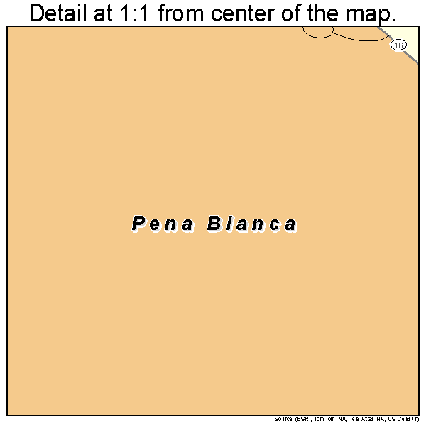 Pena Blanca, New Mexico road map detail