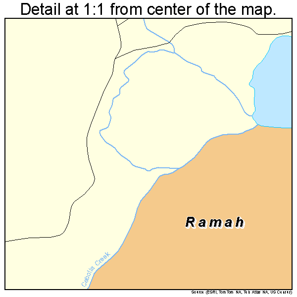 Ramah, New Mexico road map detail