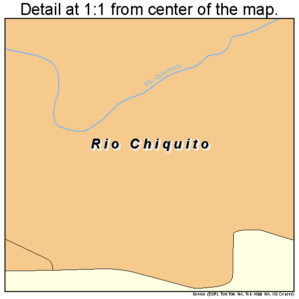 Rio Chiquito, New Mexico road map detail
