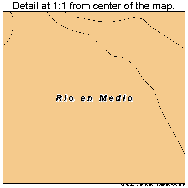 Rio en Medio, New Mexico road map detail