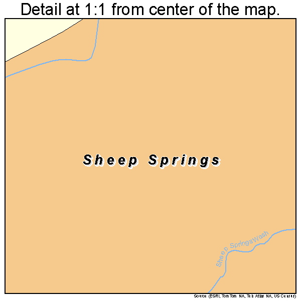 Sheep Springs, New Mexico road map detail