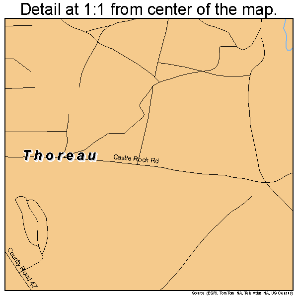 Thoreau, New Mexico road map detail
