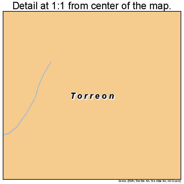 Torreon, New Mexico road map detail