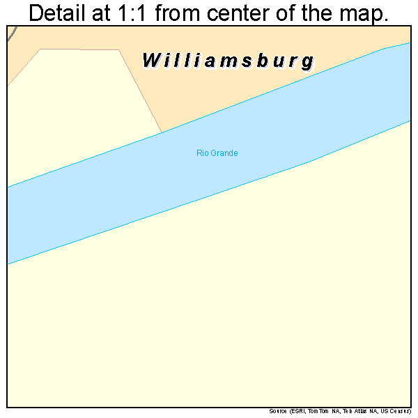 Williamsburg, New Mexico road map detail