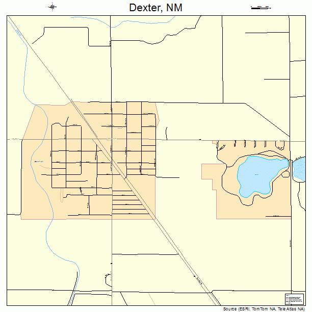 Dexter, NM street map