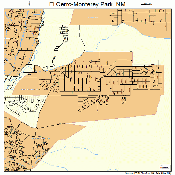El Cerro-Monterey Park, NM street map