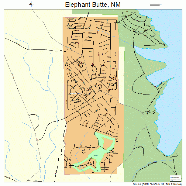 Elephant Butte, NM street map