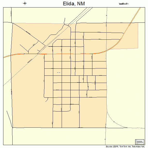 Elida, NM street map