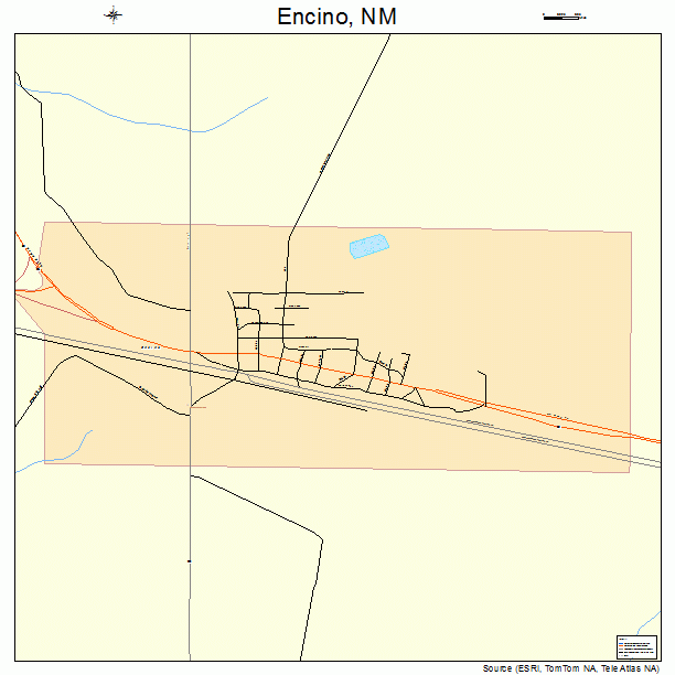Encino, NM street map