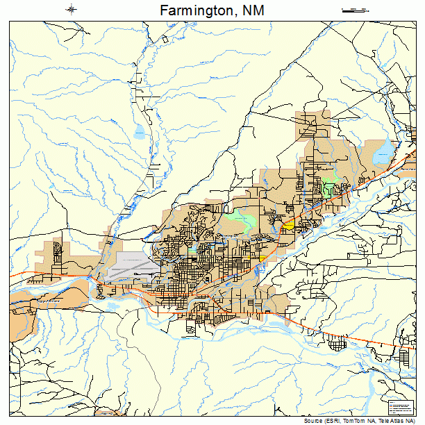 Farmington, NM street map